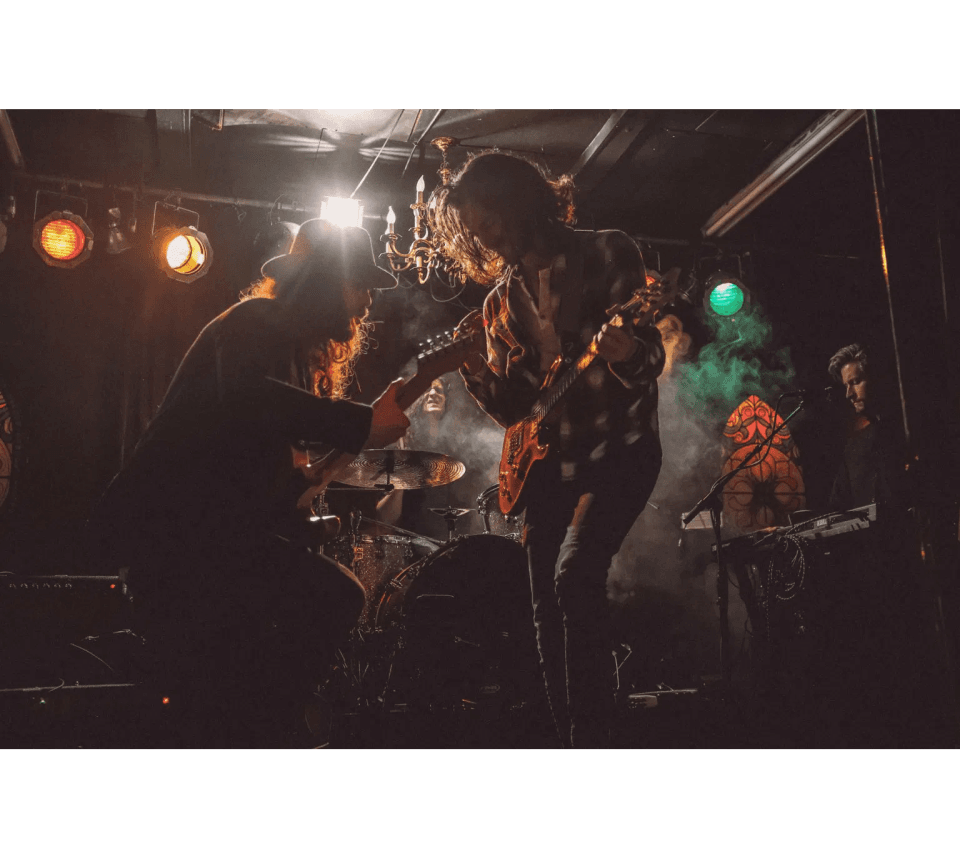 Band performing live